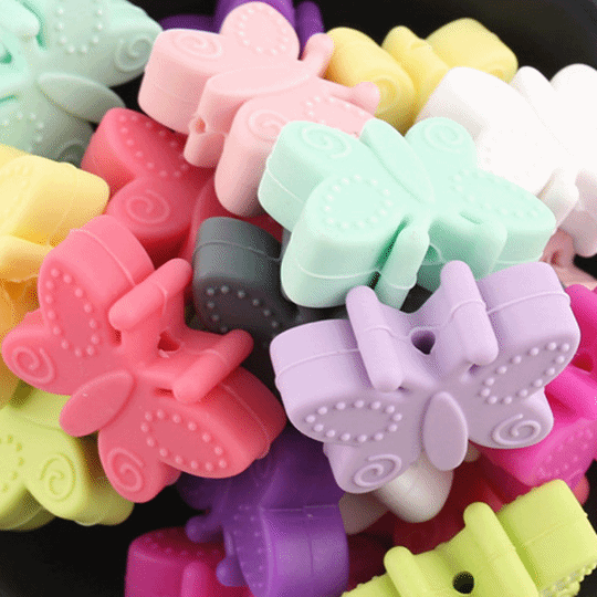 Butterfly Silicone Beads