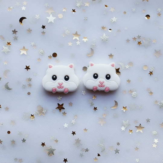 Squirrel Silicone Beads 31*25mm