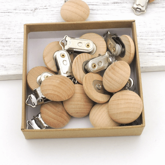 Wooden Pacifier Clips