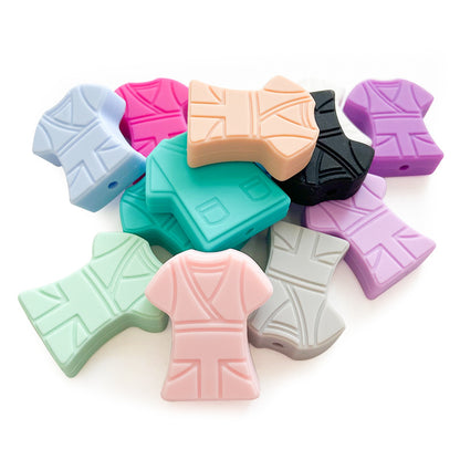 Nurse Scrub Tops Silicone Beads - 20*25mm