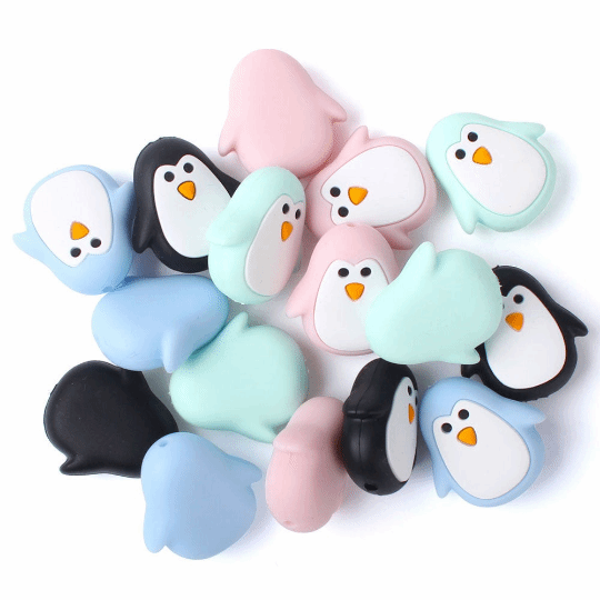 Penguin Silicone Beads 26*25MM