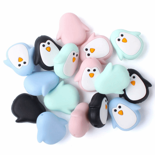 Penguin Silicone Beads 26*25MM