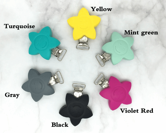 Silicone Star - Pacifier Clip