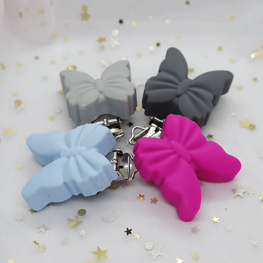 Butterfly Silicone Pacifier Clips