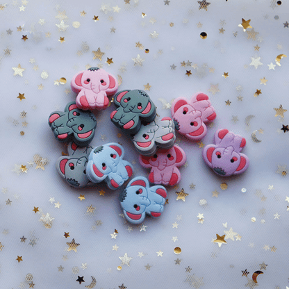 Elephant Silicone Beads 25*26mm