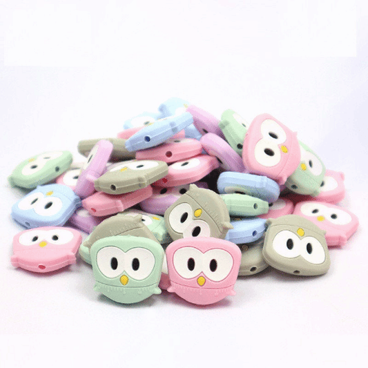 Owl Silicone Beads 3*2.6CM