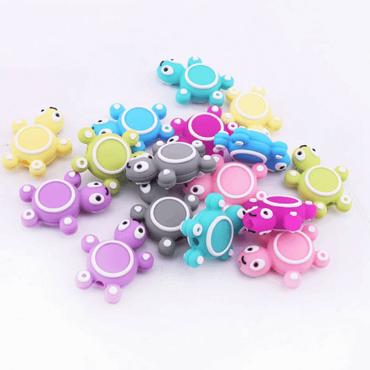 Turtle Silicone Beads 22.34*29.23mm