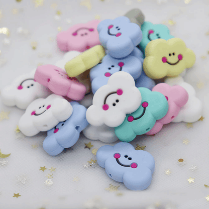 Cute Cloud Silicone Beads 30x20mm