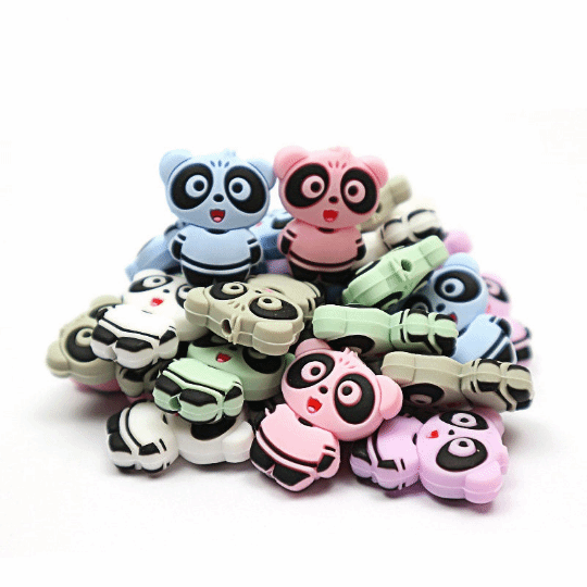 Panda Silicone Beads 27*21mm
