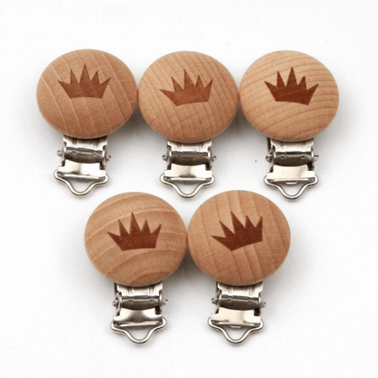 Crown Pattern Pacifier Clip