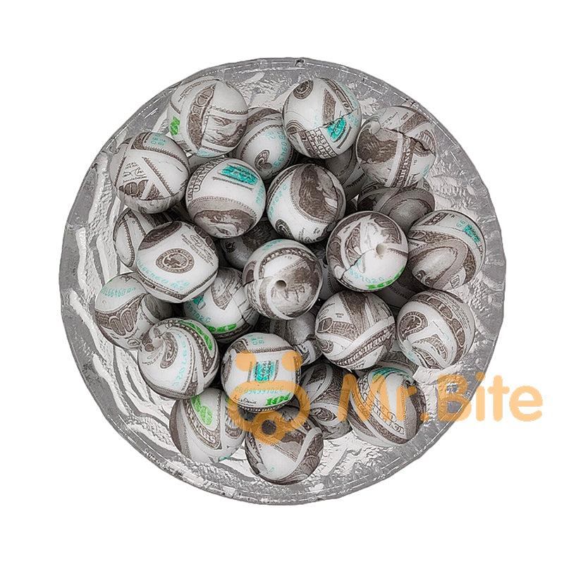 15mm Dollar Silicone Beads - Round