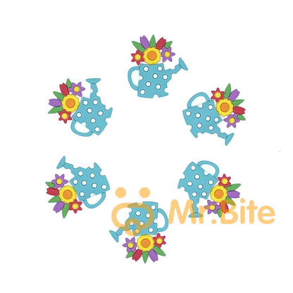 Flower Can Silicone Beads 27*26mm