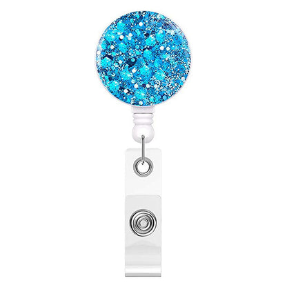 Glitter Retractable Badge Reel