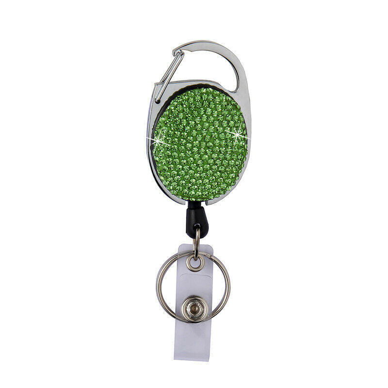 Crystal Retractable Swipe ID Badge Reel Clip