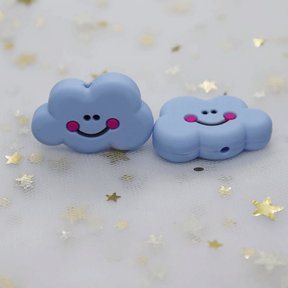 Cute Cloud Silicone Beads 30x20mm
