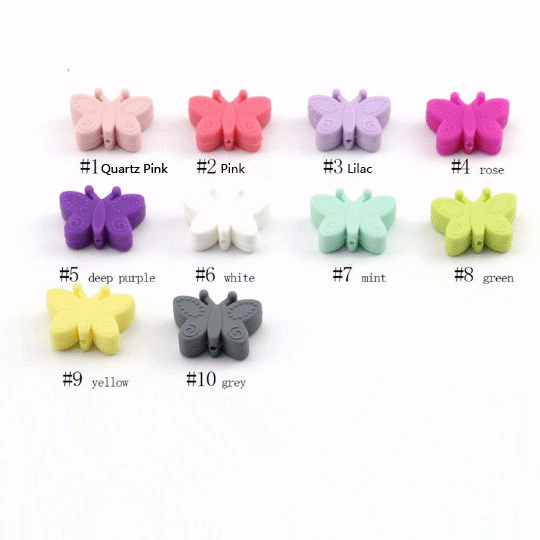 Butterfly Silicone Beads