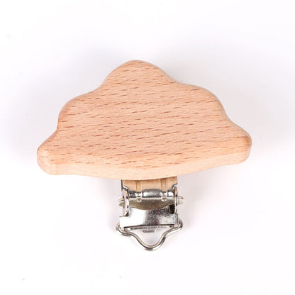 Wooden Animal Pacifier Clip