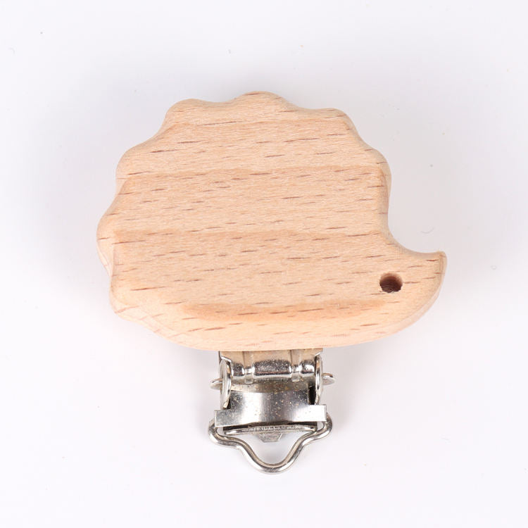 Wooden Animal Pacifier Clip