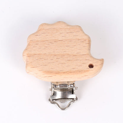 Wooden Animal Pacifier Clip