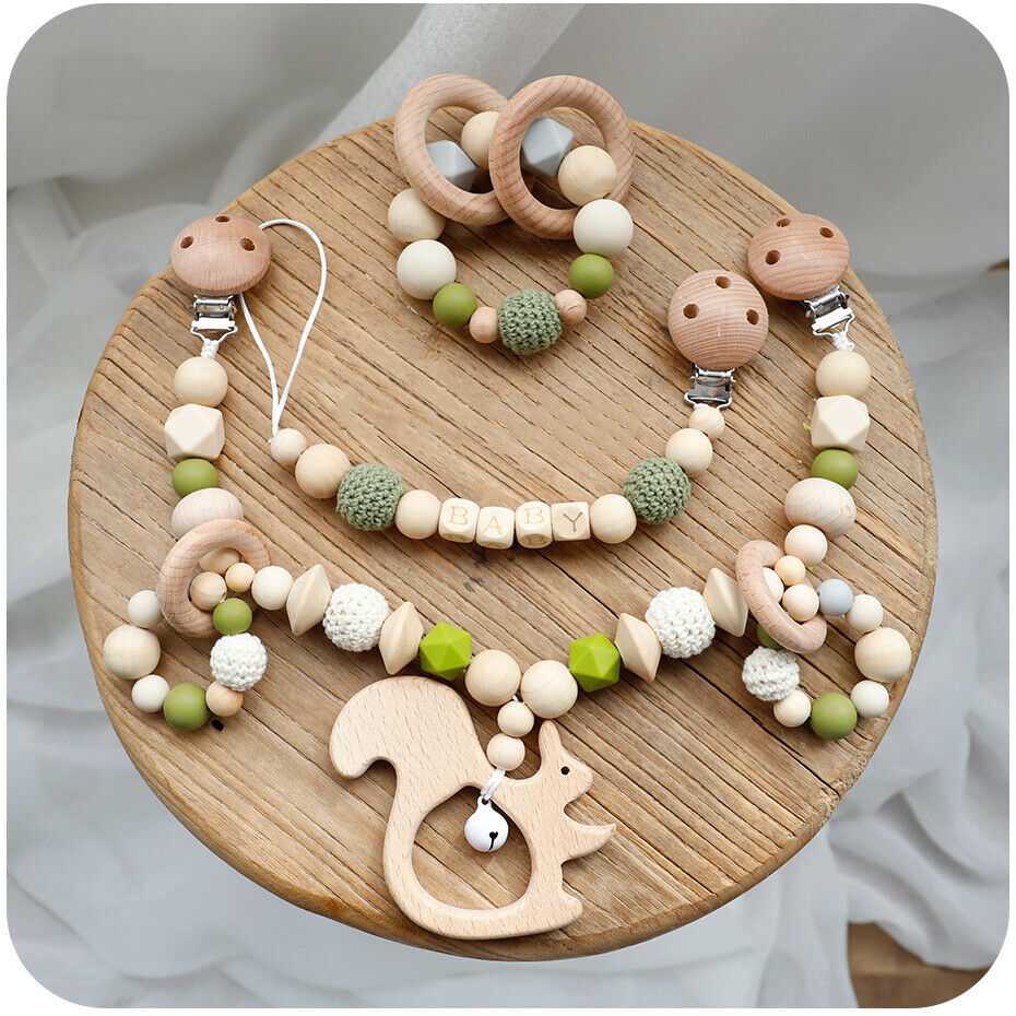 Squirrel Pram Garland Rattles Set