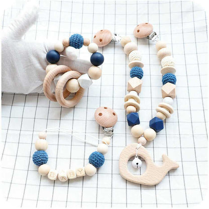 Whale Pram Garland Rattles Set