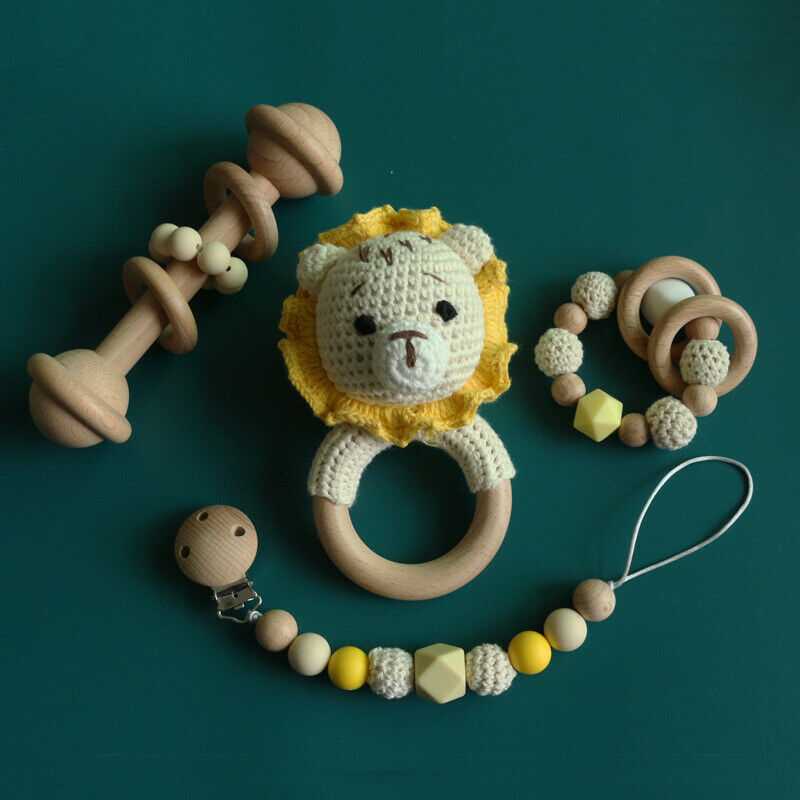 Lion Crochet Rattle Toys Set