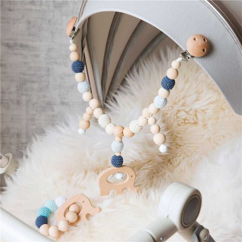 Elephant Rattles Pram Garland