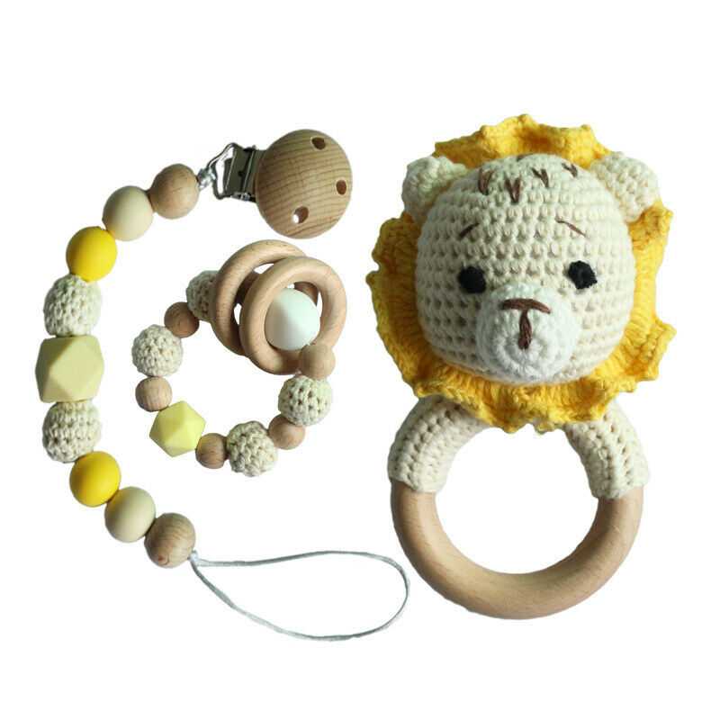 Lion Crochet Rattle Toys Set