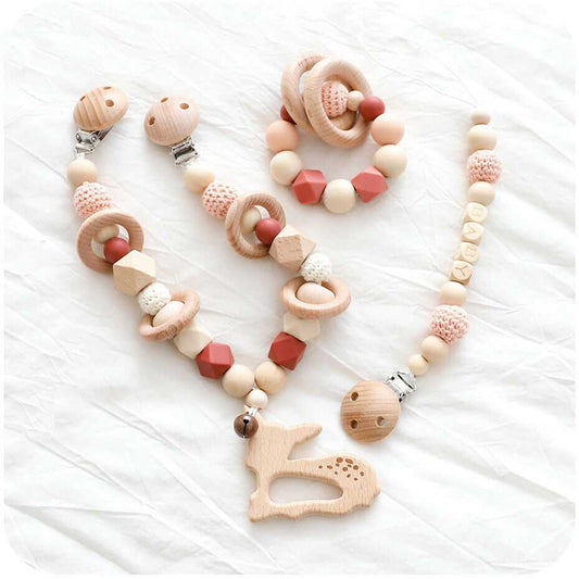 Deer Pram Garland Rattles Set