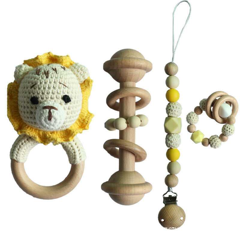 Lion Crochet Rattle Toys Set
