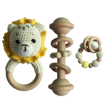 Lion Crochet Rattle Toys Set