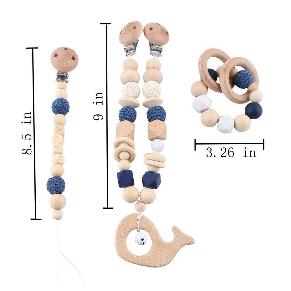 Whale Pram Garland Rattles Set
