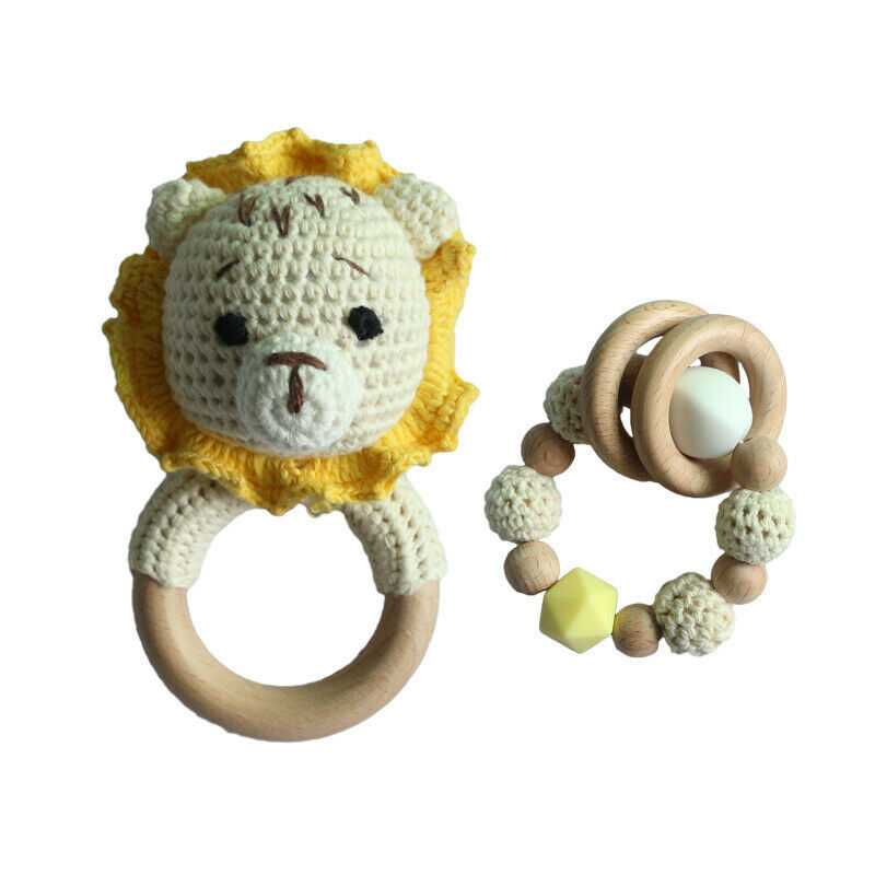 Lion Crochet Rattle Toys Set