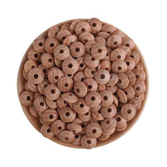 Wood Lentil/Abacus Beads