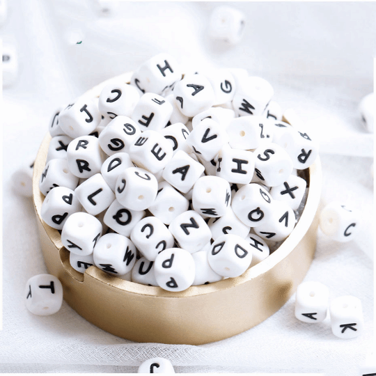 Alphabet Silicone Letters Beads 12*12mm