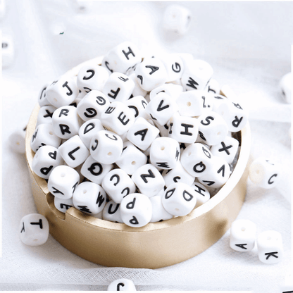 Alphabet Silicone Letters Beads 12*12mm