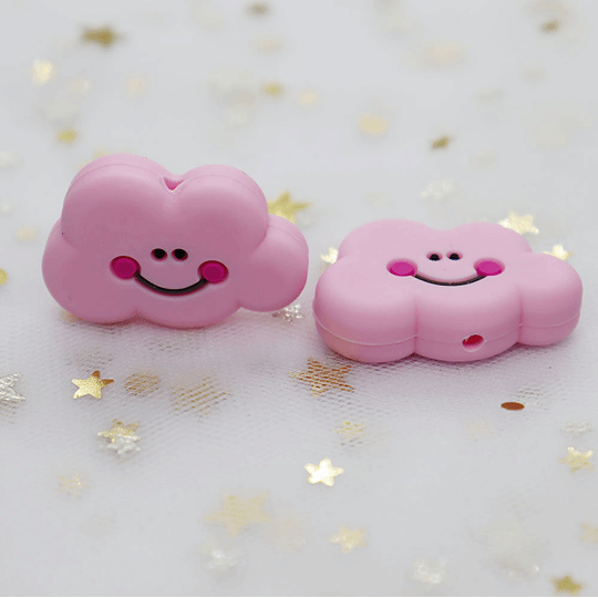 Cute Cloud Silicone Beads 30x20mm