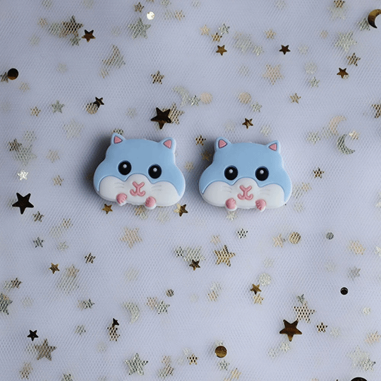 Squirrel Silicone Beads 31*25mm