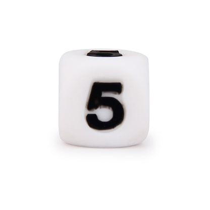 Cube Figure/Number Silicone Beads 12*12mm