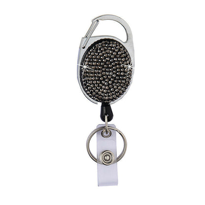 Crystal Retractable Swipe ID Badge Reel Clip