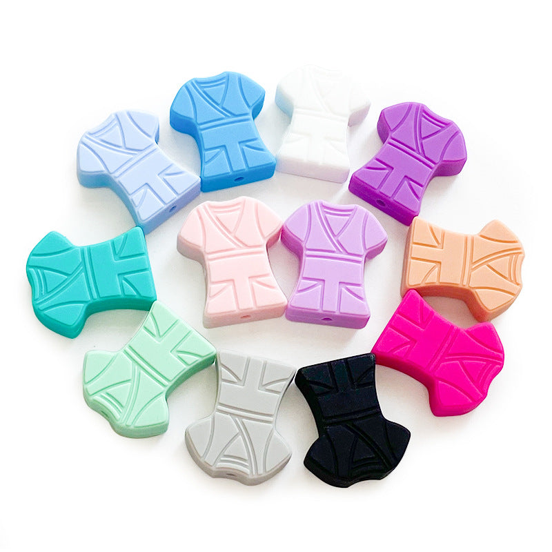Nurse Scrub Tops Silicone Beads - 20*25mm