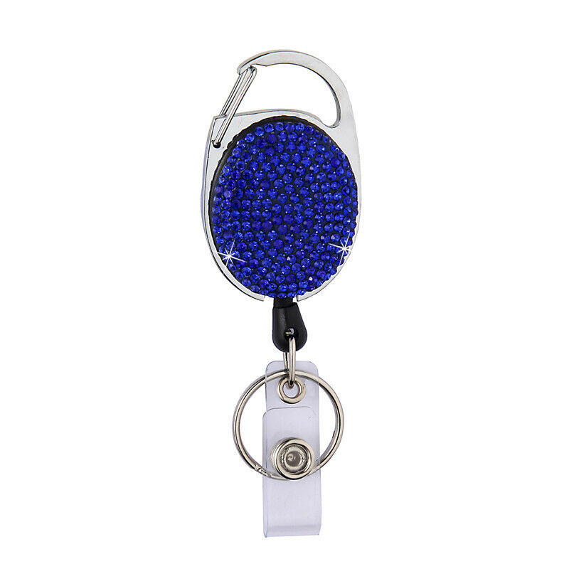 Crystal Retractable Swipe ID Badge Reel Clip