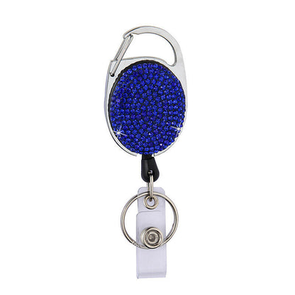 Crystal Retractable Swipe ID Badge Reel Clip