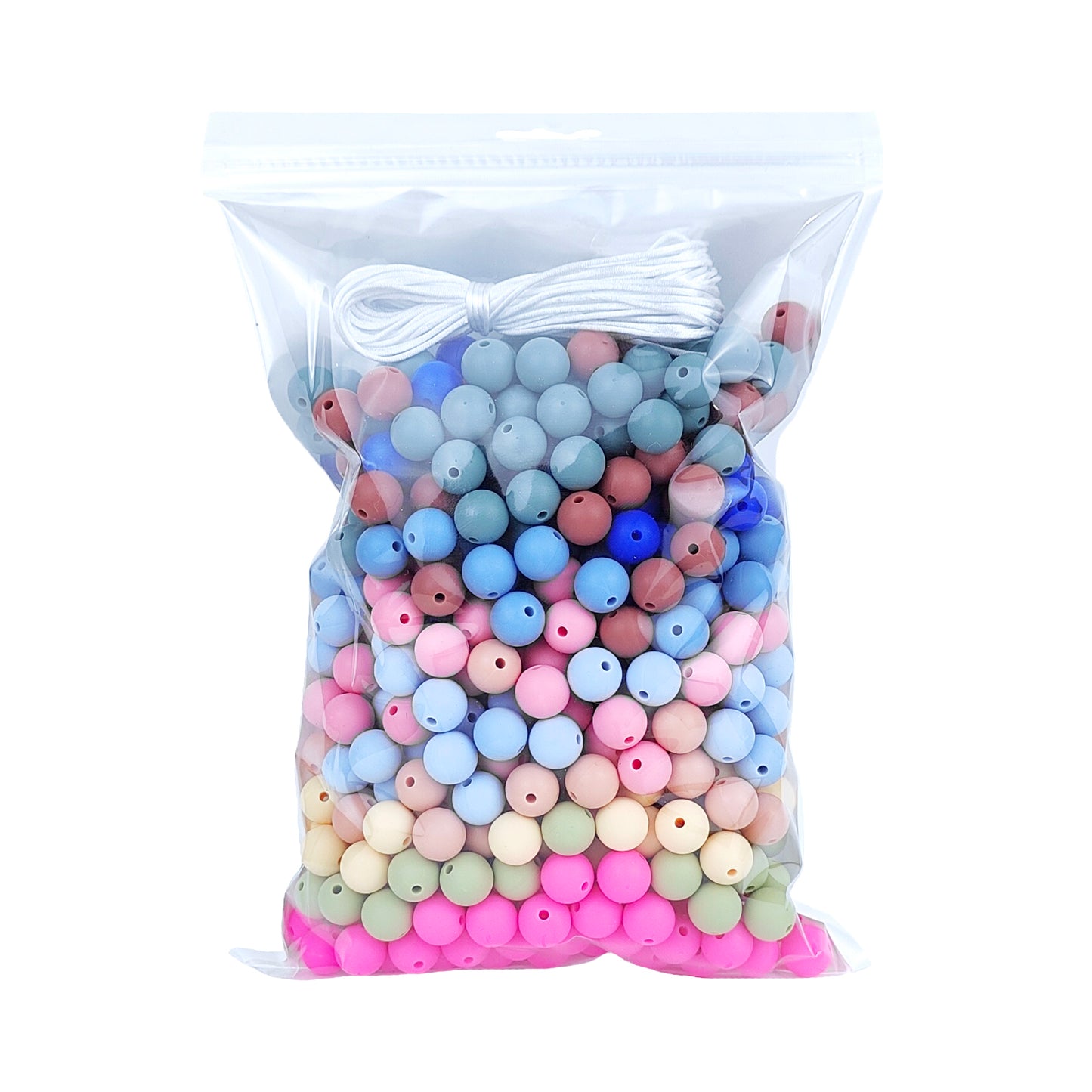 500Pcs 12mm Round Mixed Colors Silicone Beads