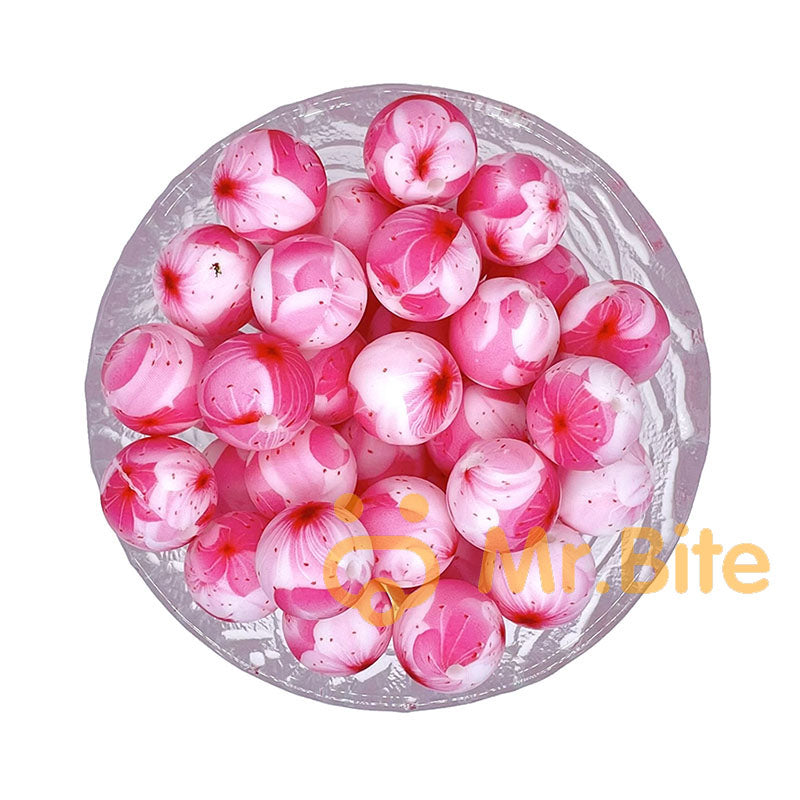 15mm New Print Silicone Beads
