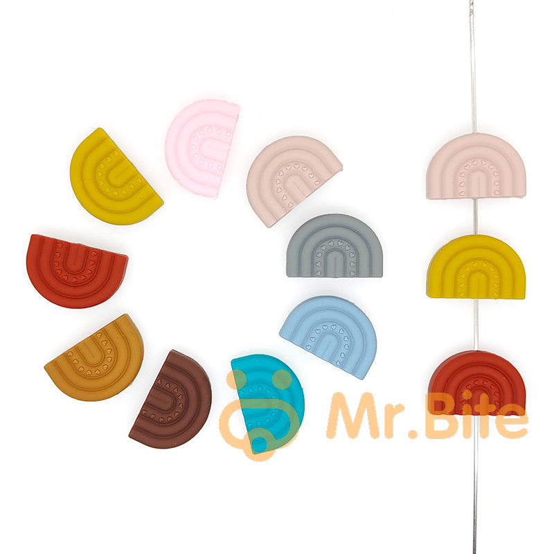 New Rainbow Silicone Beads 20*30mm