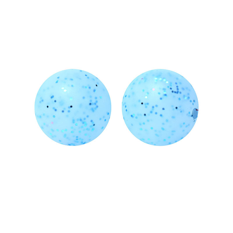 15mm Round Glitter Silicone Beads