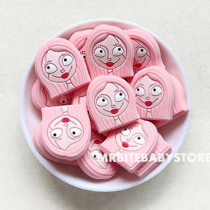 Halloween Patches Doll Silicone Beads - 30*27mm