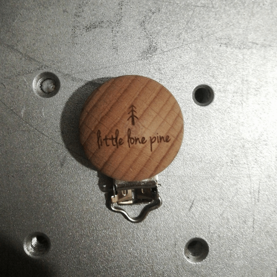 Beech Wood - Pacifier Clip 30mm