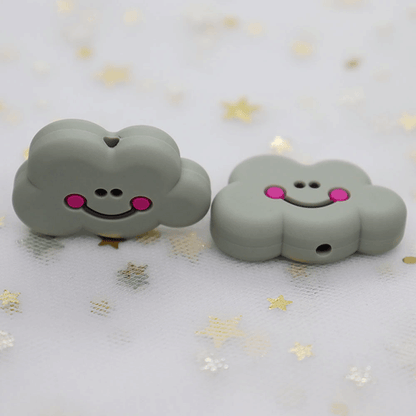 Cute Cloud Silicone Beads 30x20mm